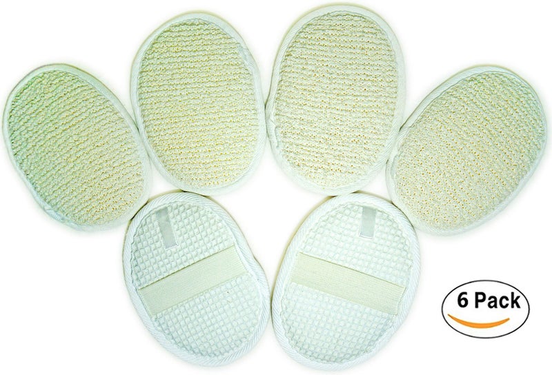 JINS-Hung 6Pack (Large 6.3x4.3 inches) Exfoliating Face Body Pad (100% Soft Terry Cloth) Cloth Materials Loofah Sponge Scrubber Brush Close Skin for Men and Women When Bath Spa and Shower - Image 5